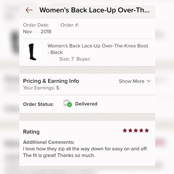 New Women’s Over-The-Knee Back Lace-Up Boot -Black - Picture 5 of 5